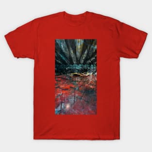 architectural wetland collage art in vintage map ecopop T-Shirt